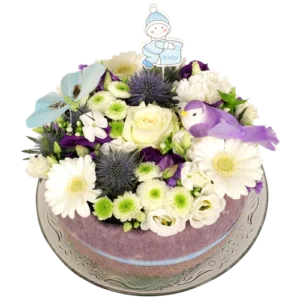 Geboorte jongen bloementaart