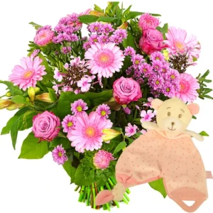 Boeket meisje + tutteldoekje bijtring