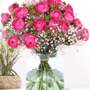 Boeket roze trosrozen