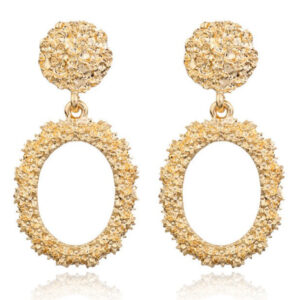 Cilla Chunky Ovale Oorbellen - Goudkleurig