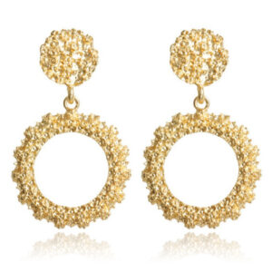 Cilla Chunky Ronde Oorbellen - Goudkleurig