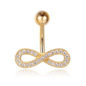 Cilla Jewels Navelpiercing van Titanium - Infinity Goudkleurig