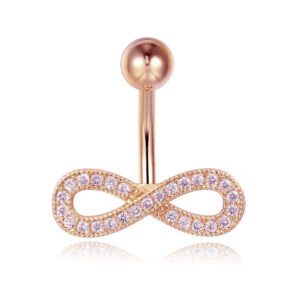 Cilla Jewels Navelpiercing van Titanium - Infinity Rosegoudkleurig
