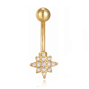 Cilla Navelpiercing van Edelstaal - Ster Goudkleurig