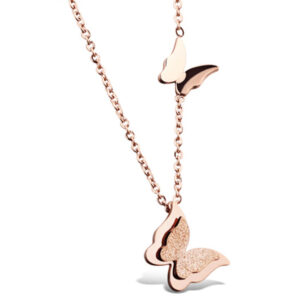 Cilla Jewels ketting Butterfly rosegoud Verguld