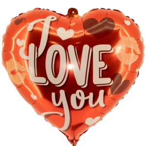 I love you ballon rood