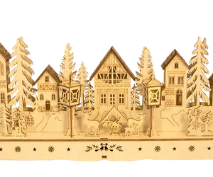 Kerst dorpsstraat 45cm LED incl. batterijen