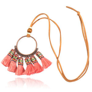 Deja Boho Tassel Ketting - Roze