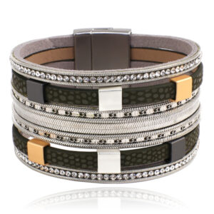 Deja Jewels Meerlaags Armband - Squares Silver