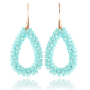 Druppel oorbellen Cilla Jewels Stardust Turquoise Goudkleurig
