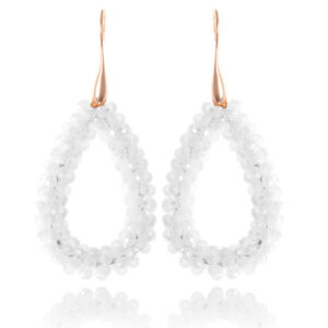 Druppel oorbellen Stardust Wit Goudkleurig