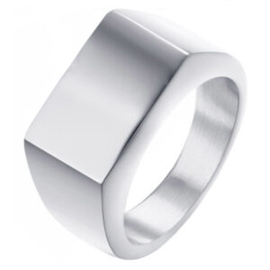 Edelstaal zegelring Zilverkleurig van Mendes Jewelry-19mm