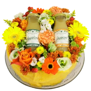 Bloementaart met Olmenhorst sappen