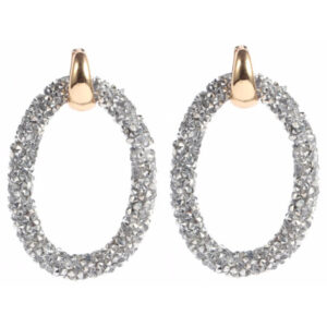 Cilla Jewels oorbellen Crystal Oval Zilverkleurig