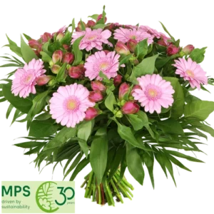 Voordeel boeket roze tinten