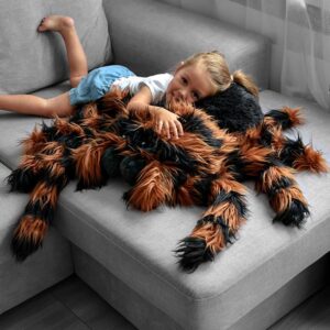 Reuze Tarantula Knuffel 85 cm - Grote Zwarte Pluche Spin