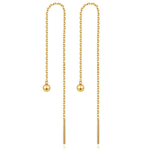 Goudkleurige Dames Ketting Oorbellen met Bal