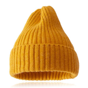 Grof gebreide Beanie Muts Geel - Ruim model