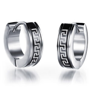 Heren oorringen edelstaal Greek