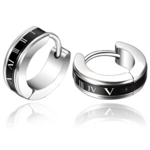 Heren oorringen edelstaal Roman