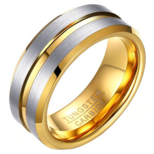 Heren ring Wolfraam Verguld Zilver Goud 8mm-21mm