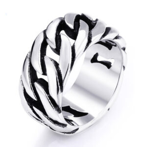 Herenring edelstaal Schakel Ketting-20mm