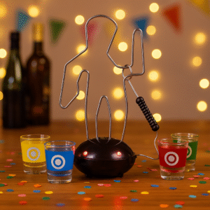 Hot Wire Drankspel - Inclusief 4 Shotglazen - 19x10x23 cm