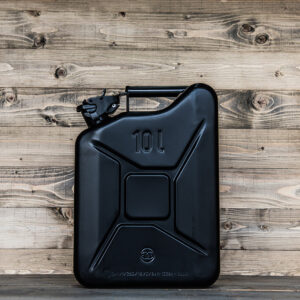 Stalen Jerrycan 10L - Zwart - Duurzaam en Veelzijdig - Robuust - Perfect voor in de mancave - Exclusief drank