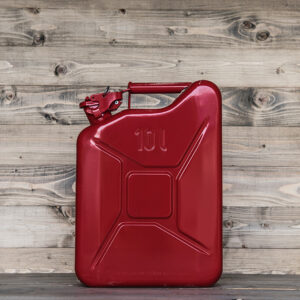 Stalen Jerrycan 10L - Rood - Duurzaam en Veelzijdig - Robuust - Perfect voor in de mancave - Exclusief drank