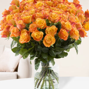500 tot en met 1001 oranje rozen