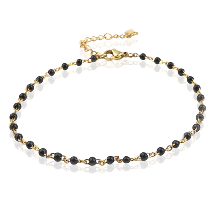 LGT JWLS Enkelband Emaille Zwart 1 LGT JWLS Enkelband Emaille Zwart