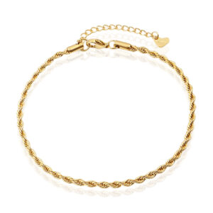 LGT JWLS Enkelband Rope Goudkleurig - 3mm