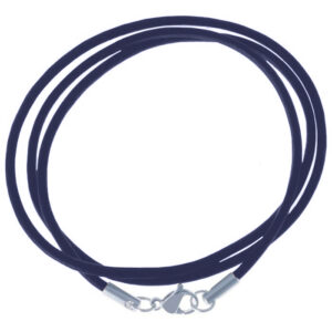 LGT Jewels leren koord ketting blauw 2mm-70cm