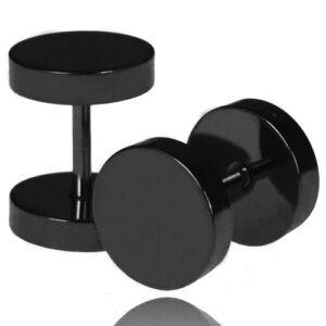 LGT Jewels Stud oorbellen zwart 12mm