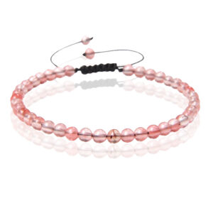 Memphis No.1 Armband - 4mm Red Watermelon Quartz