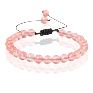 Memphis No.2 Natuursteen Armband Dames - 6mm Red Watermelon