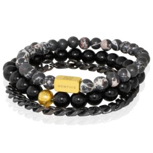 Memphis TRIO Herenarmbanden set "Billy The Kid"-19cm