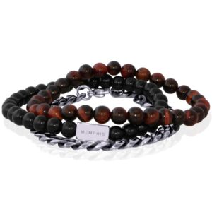 Memphis TRIO Herenarmbanden set "The Warrior"-19cm