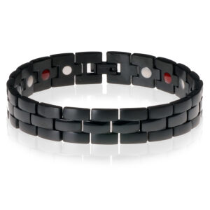 Mendes heren armband Edelstaal Magneet Black Night