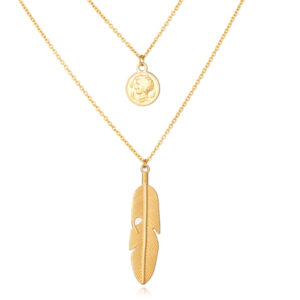 Multilayer Ketting Feather LGT JWLS - 2 lagen