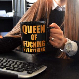 Queen of Fucking Everything Mok - 850 ml - Zwart Keramiek