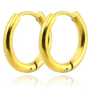 Smalle edelstaal oorringen Goudkleurig-16mm