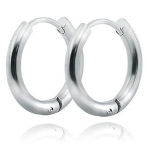Smalle edelstaal oorringen Zilverkleurig-20mm