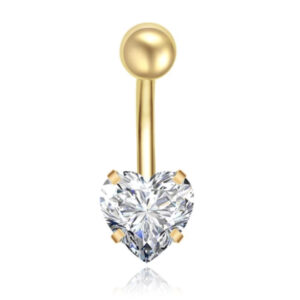 Stalen Piercing voor Navel - Heart Goudkleurig