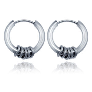 Stalen creolen Flexible Rings Silver-12mm