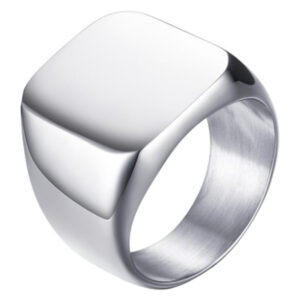 Stalen zegelring van Mendes Zilverkleurig-21mm