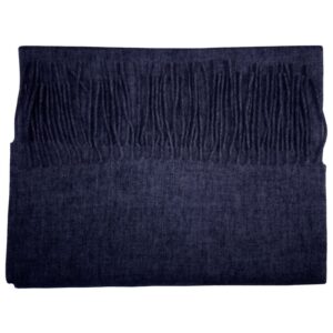 Stone Valley Fijn Gebreide Australische Wol Sjaal - Navy Blauw