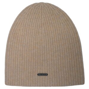 Stone Valley Gebreide Beanie zonder Omslagrand in Beige