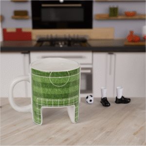 Voetbal Mok - 12,5 x 10 cm - Inclusief 2 Schoenen en Bal - 280 ml