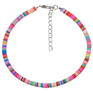 Vrolijke Enkelband met 4mm Kralen - Multicolor